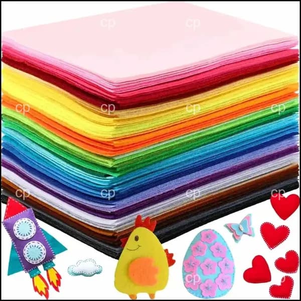 Фетр для рукоделия, 40 шт., разные цвета 40pcs 10cmx10cm