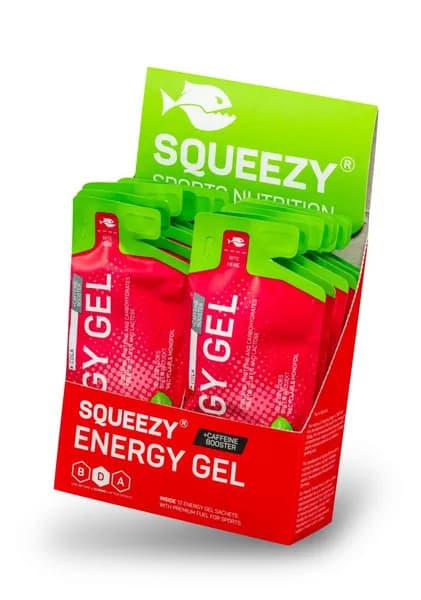Гель с электролитами и кофеином SQUEEZY ENERGY GEL, 33 г, кола 12шт.