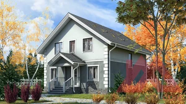 Архитектурное решение каркасного дома "Валькирия" 9*9 м, 127 м.кв.