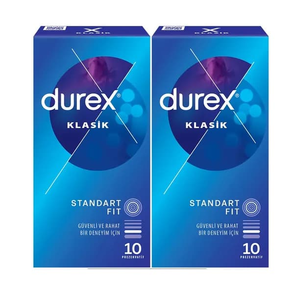 Презервативы Durex Classic классические с гелем-смазкой 10 шт - 2 коробки
