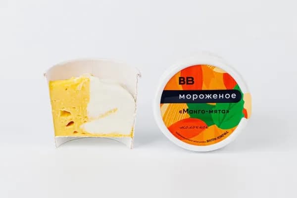 Мороженое молочное "Манго-мята", 75 г