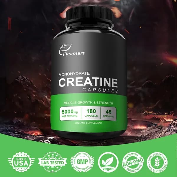 Креатина моногидрат капсулы 5000mg, 180 капсул, 2 упаковки