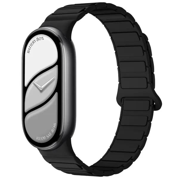 Двухцветный силиконовый ремешок для Xiaomi MiBand 10/9/8, Спортивный ремешок, Магнитный