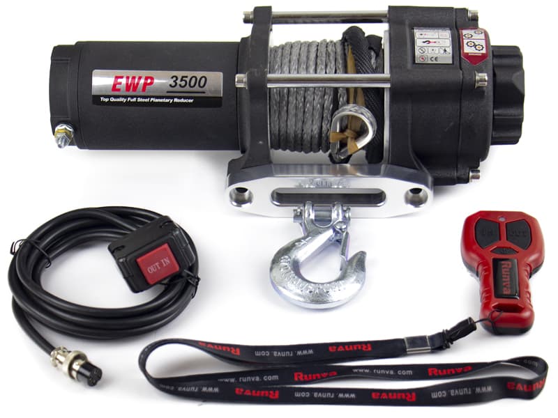 Лебедка Runva EWP 3500 A SR, 1588 кг, 12V, синтетический трос