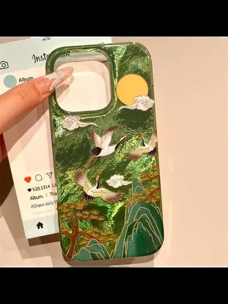 Чехол для iPhone 12 с птицами и горами