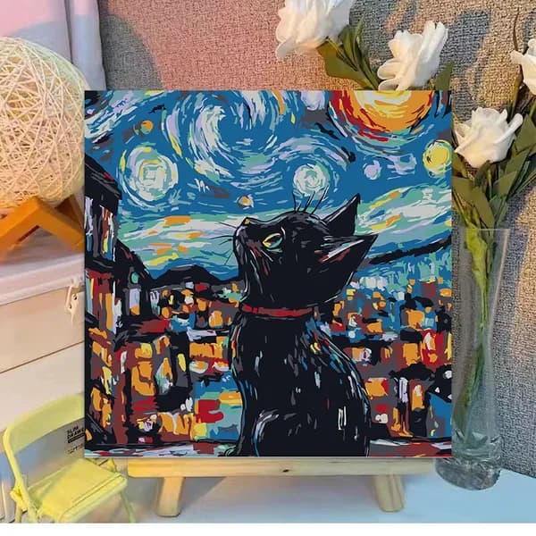 Картина по номерам, 20x20 CM, животные, пейзаж, подарок