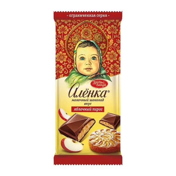 Молочный шоколад со вкусом яблочного пирога Аленка 87г