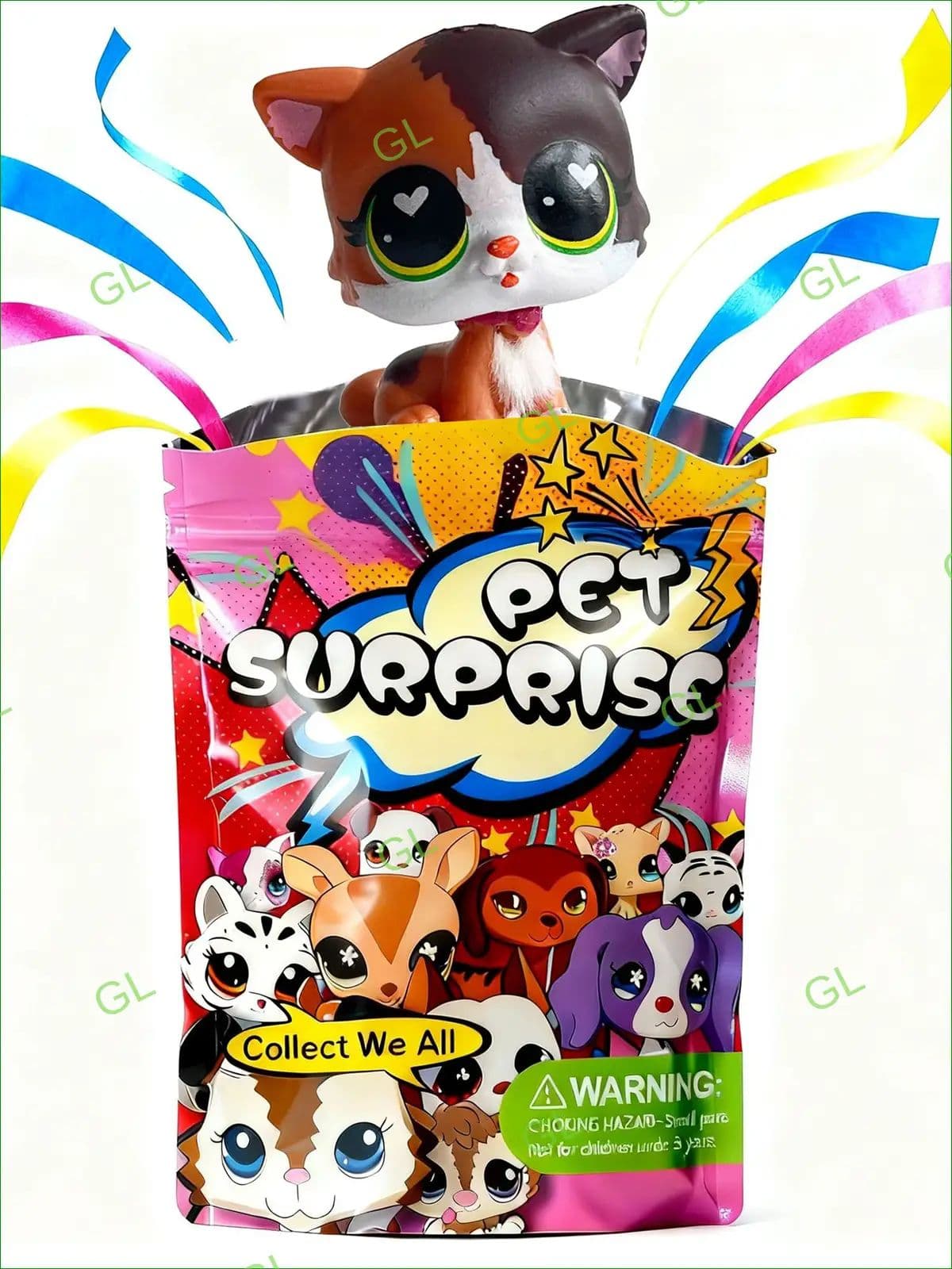 Pet Shop #339B,лпс игрушки,Короткошерстная кошка,подарок для девочки(С упаковочным пакетом) GL