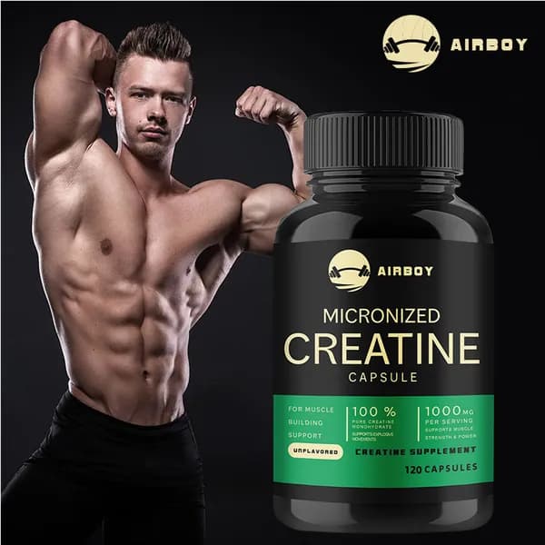 Капсулы Airboy Micronized Creatine разработаны для поддержки роста мышечной массы, увеличения силы, улучшения спортивных результатов и ускорения восстановления мышц.