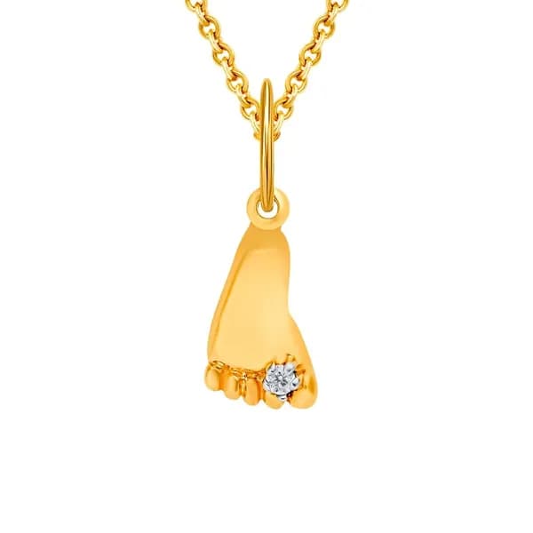 Подвеска на шею с фианитом из красного золота 375 пробы 585GOLD