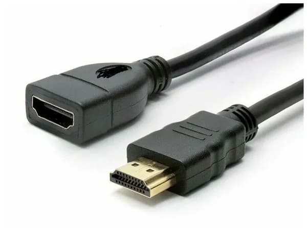 Кабель удлинитель HDMI m/fm 30см, провод папа-мама