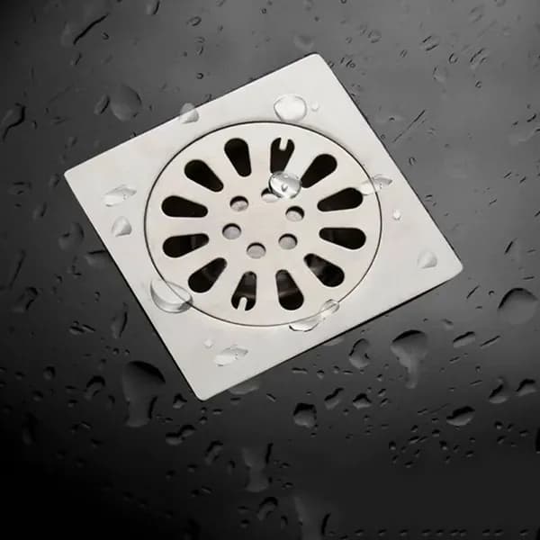 Трап для душа 100x100, вертикальный из нержавеющей стали