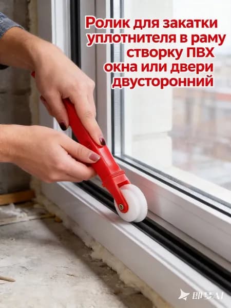 Ролик для закатки уплотнителя в раму створку ПВХ окна двери