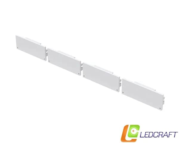 Заглушки 4 шт для профиля LC-LP2774M68 пластиковые серые