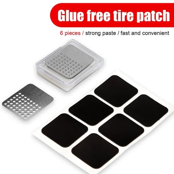 Велосипедный набор для ремонта камер с 6 заплатками без клея
