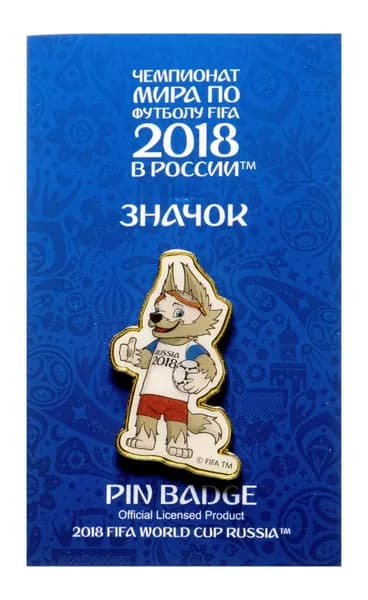 Значок Чемпионат Мира по футболу 2018 в России - Забивака