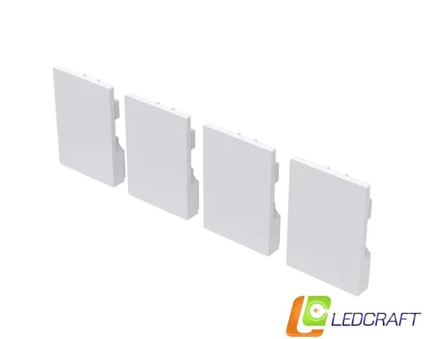 Заглушки 4 шт для профиля LC-LP2528M1728 пластиковые серые