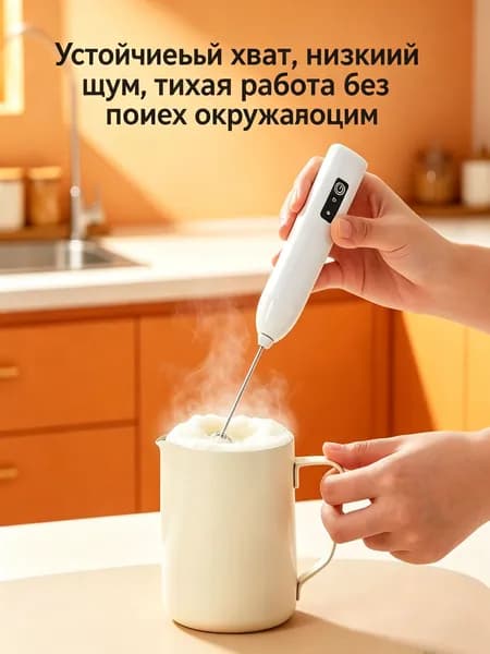 Ручной электрический вспениватель для сублимированного кофе, взбиватель молочной пенки для капучино и молочных напитков