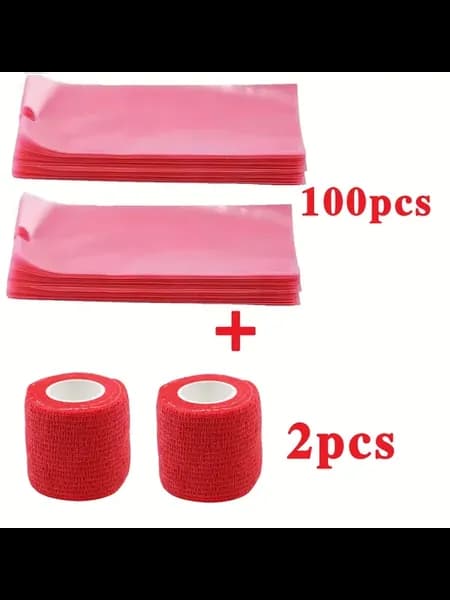 Комплект чехлов для тату-машинок 102PCS Pink Combo