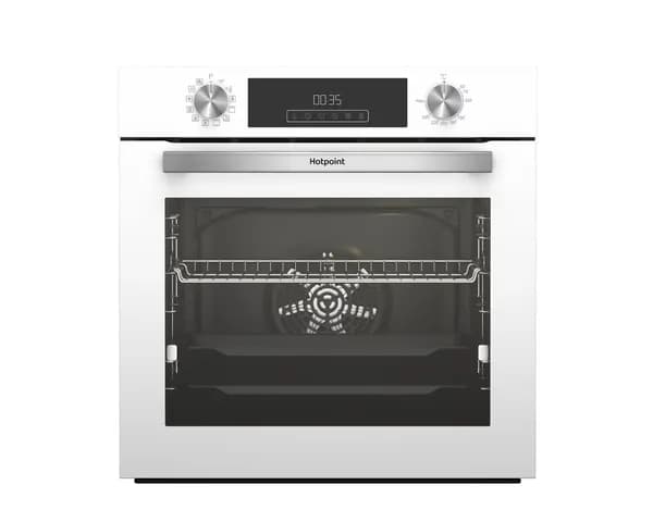 Духовой шкаф электрический встраиваемый Hotpoint HFE8 1221 H WH, 72 л, гриль/конвекция, очистка паром, 12 режимов, телескопические направляющие, блокировка от детей