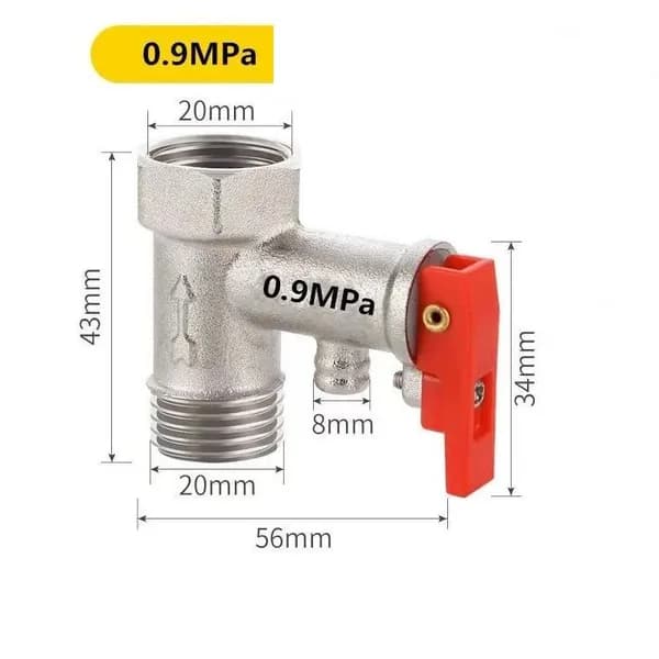Клапан предохранительный для водонагревателя 1/2" 0.9Mpa