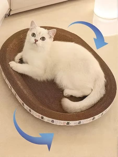 Когтеточка для кошек/износостойкая и нелиняющая/овальное кошачье гнездо