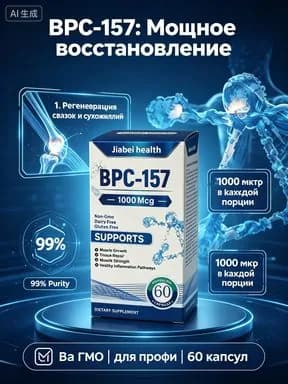 BPC-157 пептиды для связок и суставов, регенерация тканей и мышц-1000 мкг капсулы, спортивные добавки для восстановления после травм.