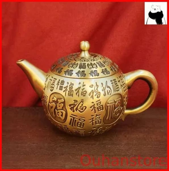 Чайник винтажный , Коллекционный чайник , бронзовый
