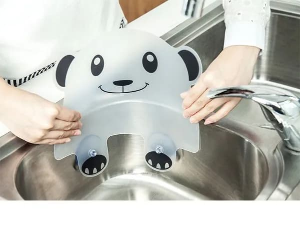 Забавный ограничитель для раковины с присосками, от жира и брызг воды, для дома и кухни
