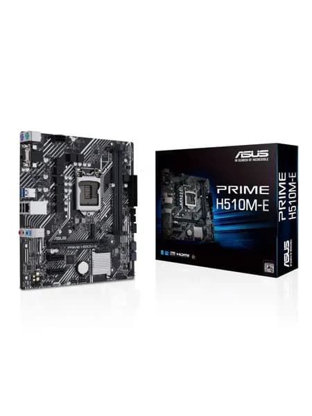 ASUS Системный блок PRIME H510M-E), PRIME H510M-E, черный матовый, черно-серый