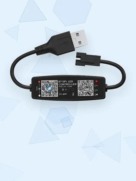 USB / DC12-24V Контроллер RGBIC для светодиодных лент, USB-порт - Без пуговиц