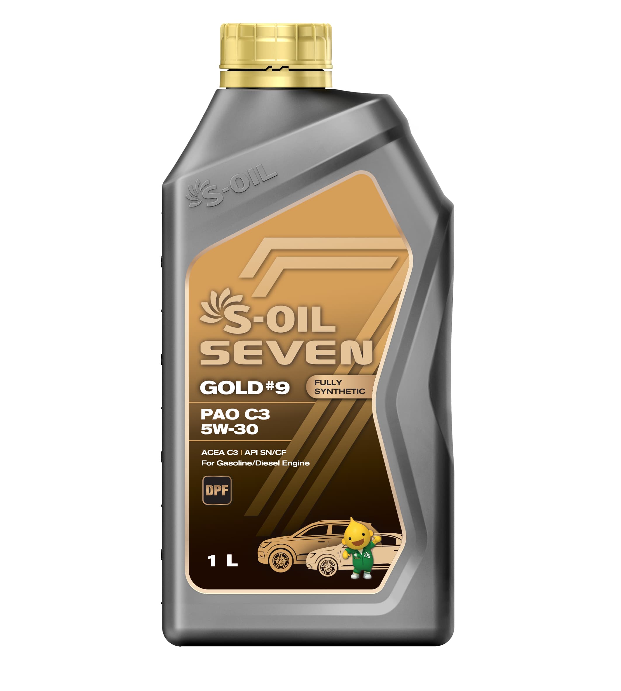 S-OIL SEVEN GOLD#9 PAO C3 5W-30 Масло моторное, Синтетическое, 1 л