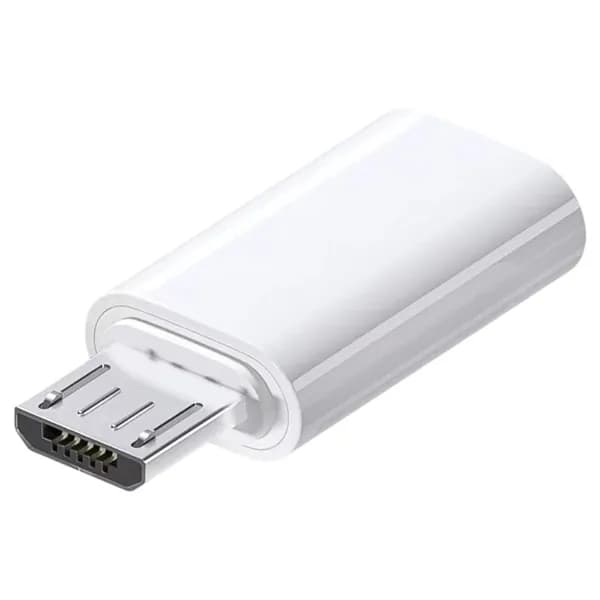 (1шт) разъем type c для подключения адаптера micro USB OTG-белый