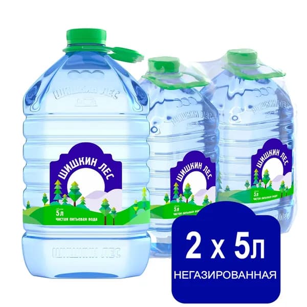 Вода питьевая Шишкин лес негазированная, ПЭТ 5 л (2 штуки)