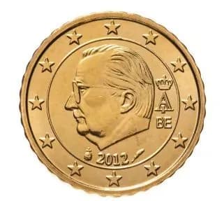 Монета номиналом 10 евроцентов. Бельгия. 2012 г.в. Альберт II