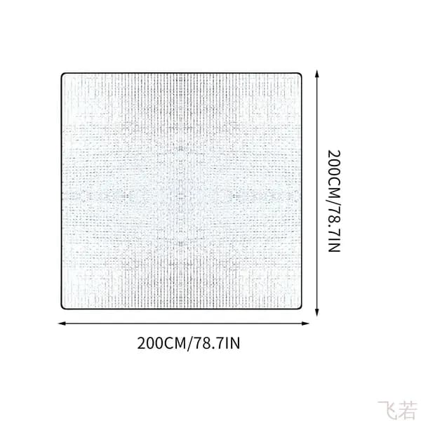 Коврик туристический двусторонний 200x200 см непромокаемый. Пенка для палатки и пикника