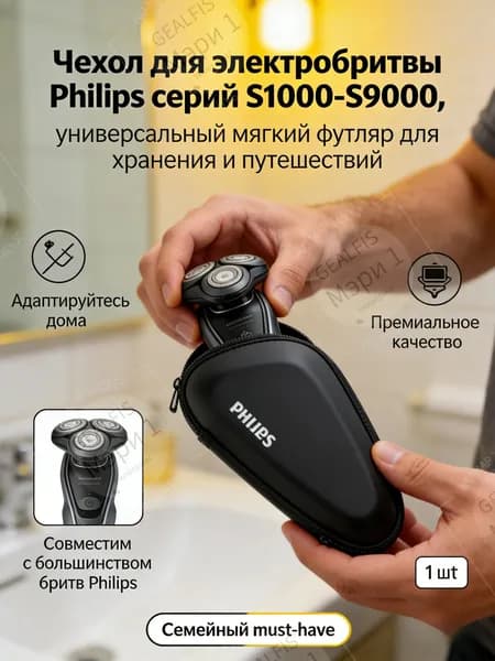 Универсальный чехол для бритвы Philips и Braun, мягкий футляр для защиты в поездках, хранение аксессуаров
