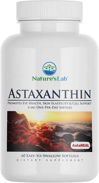 Nature 's Lab АстаРЕАЛ Астаксантин - 6 мг сильнодействующих антиоксидантов