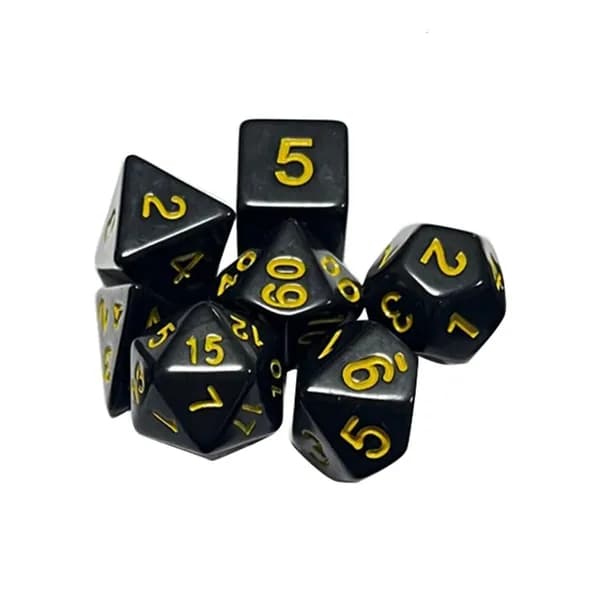 Набор полиэдрических дайсов для D&D, Желтый