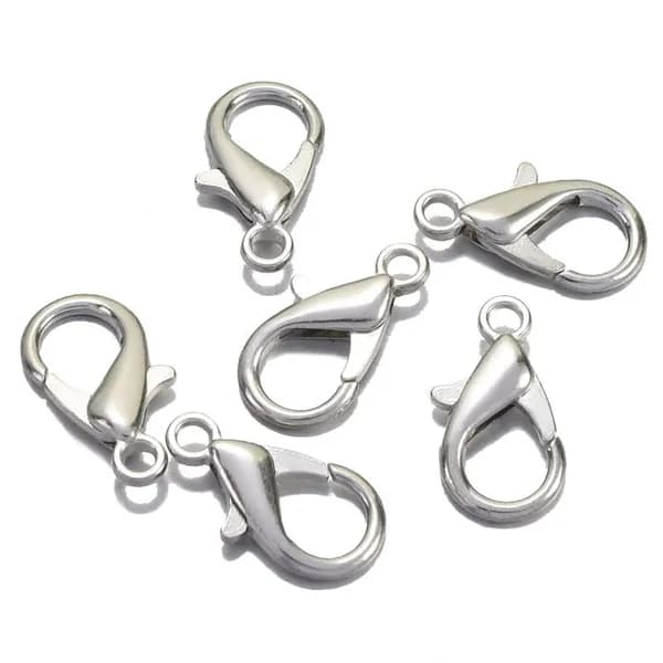 12x6mm Замочки для бижутерии из цинкового сплава Набор из 50 штук для DIY украшений и аксессуаров