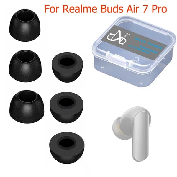 Сменные пенные амбушюры для Realme Buds Air 7 Pro (круглый)