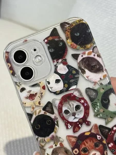 Чехол на iphone 12 прозрачный с принтом