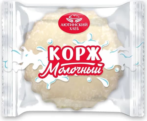 Корж молочный 80 г, Аютинский хлеб