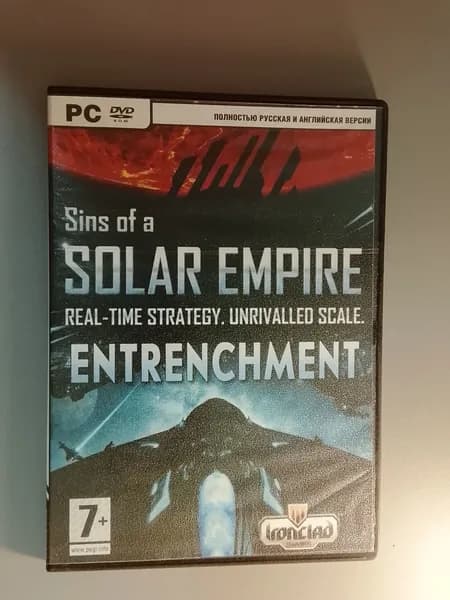 Диск с винтажной игрой для слабого ПК Sins of a Solar Empire PC DVD Русская и Английская версия