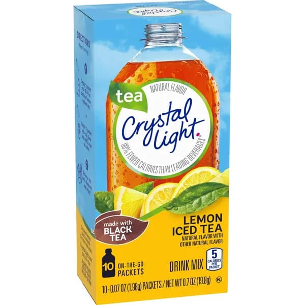 Pастворимые напитки Crystal Light Lemon Iced Tea Powdered Sticks,10 шт