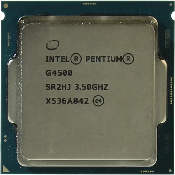 Процессор Socket LGA 1151 v1 Intel Pentium G4500 ( 2 ядра 2 потока 3500 МГц 3,5 ГГц 51Вт 51W )