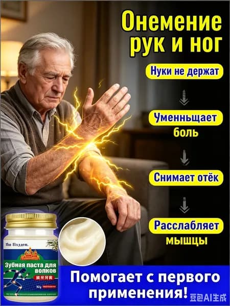 Мазь от онемения пальцев, кистей, локтей, плеч и ног 50 г