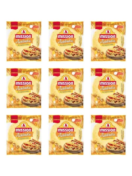 Mission Лепешки пшеничные Со вкусом сыра, 20 см, 4 шт, 166 г, 9 уп
