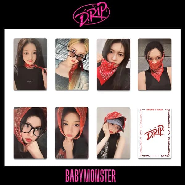 Карточки BABYMONSTER Drip альбом карты k-pop карточки коллекционные 5.4*8.6cm 7 шт