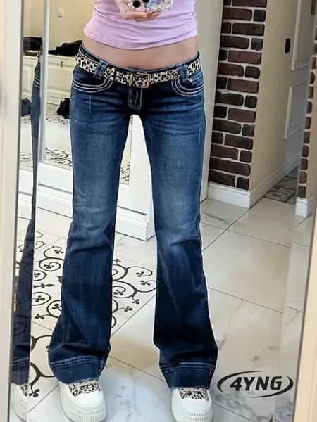 Клеш на низкой посадке bootcut flared jeans y2k от колена